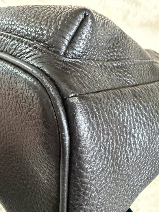 Kate Spade New York Leila Black Pebbled Leather Mini Dome Backpack